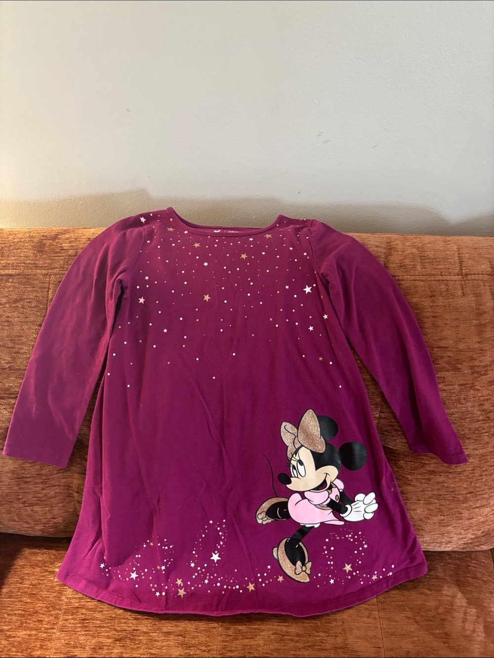 Disney Magenta Minnie Mouse Long-Sleeve Tee